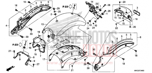KOTFLUEGEL, HINTEN CMX500AN de 2022
